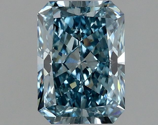 Lab-Grown Radiant Diamond - 1.02 Carats, Fancy Vivid Blue Color, VS1 Clarity - Certified by IGI - Report Number: LG635469959