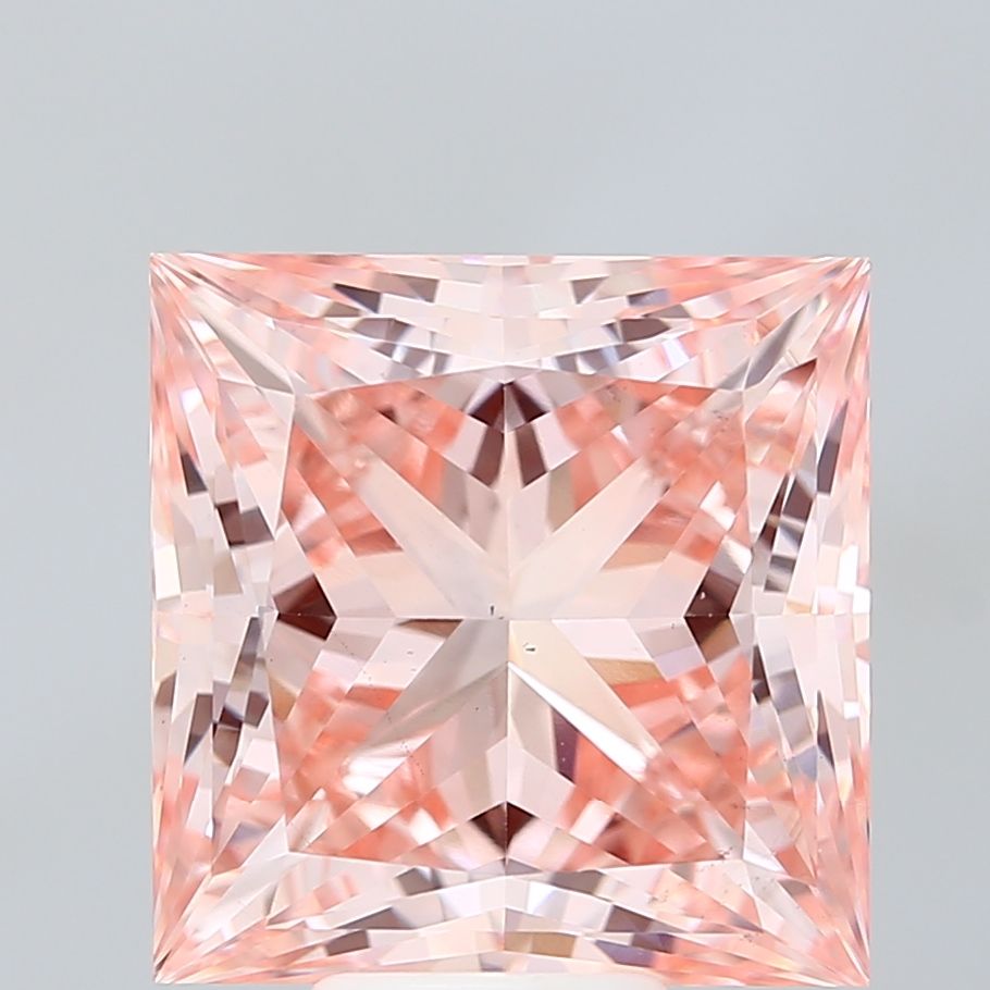 Lab-Grown Princess Diamond - 10.03 Carats, Fancy Vivid Pink Color, VS2 Clarity - Certified by IGI - Report Number: LG689519579