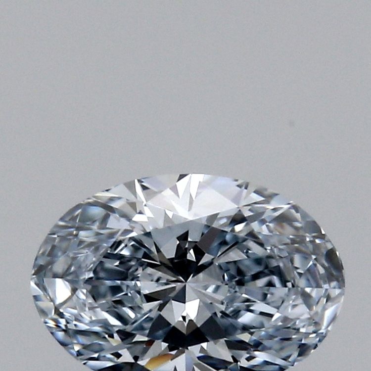 Lab-Grown Oval Diamond - 0.42 Carats, Fancy Blue Color, VVS2 Clarity - Certified by IGI - Report Number: LG528298624