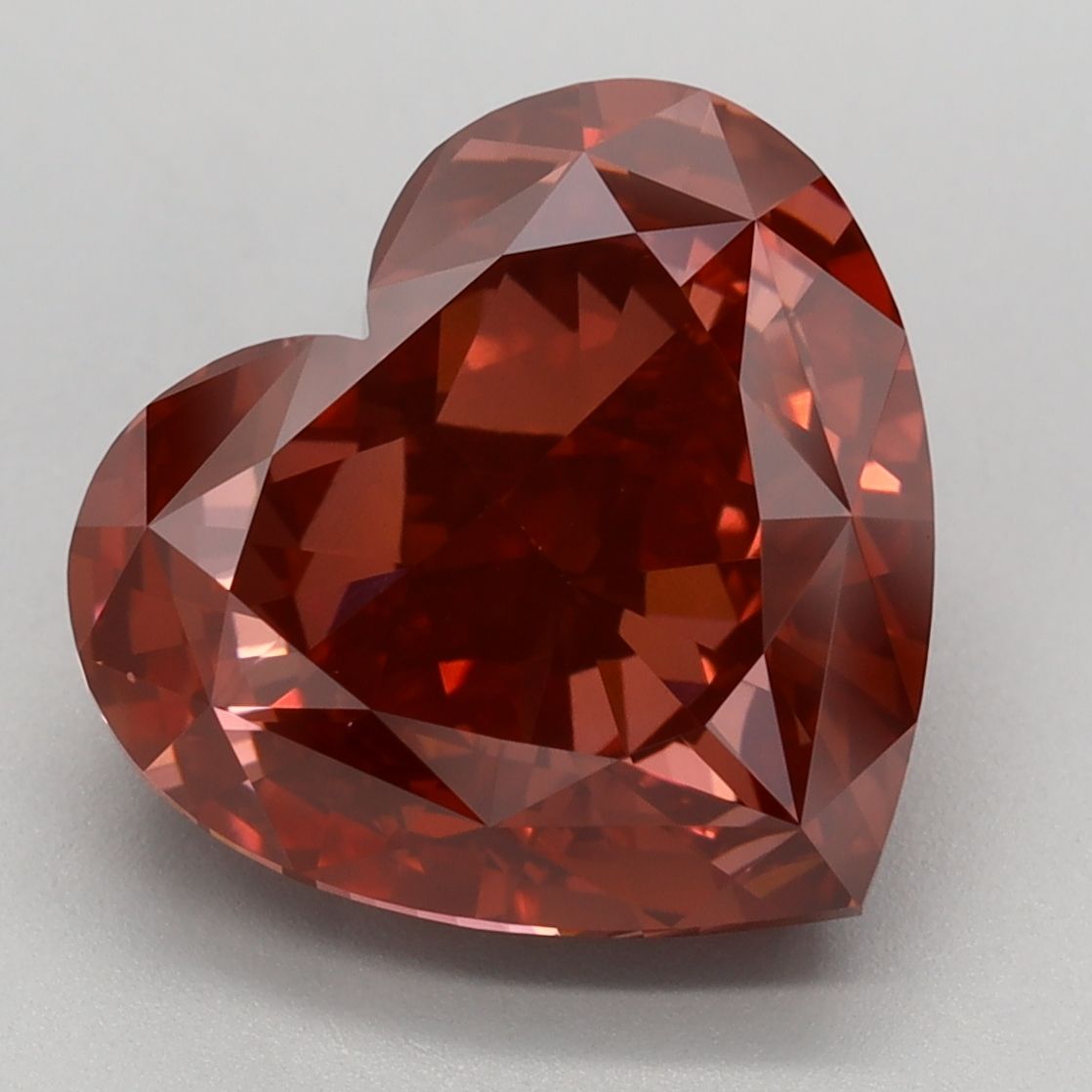 Lab-Grown Heart Diamond - 5.41 Carats, Fancy Vivid Brownish Pink Color, VVS2 Clarity - Certified by IGI - Report Number: LG660483160
