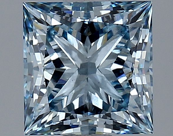 Lab-Grown Princess Diamond - 2.42 Carats, Fancy Intense Blue Color, VS2 Clarity - Certified by IGI - Report Number: LG634426629