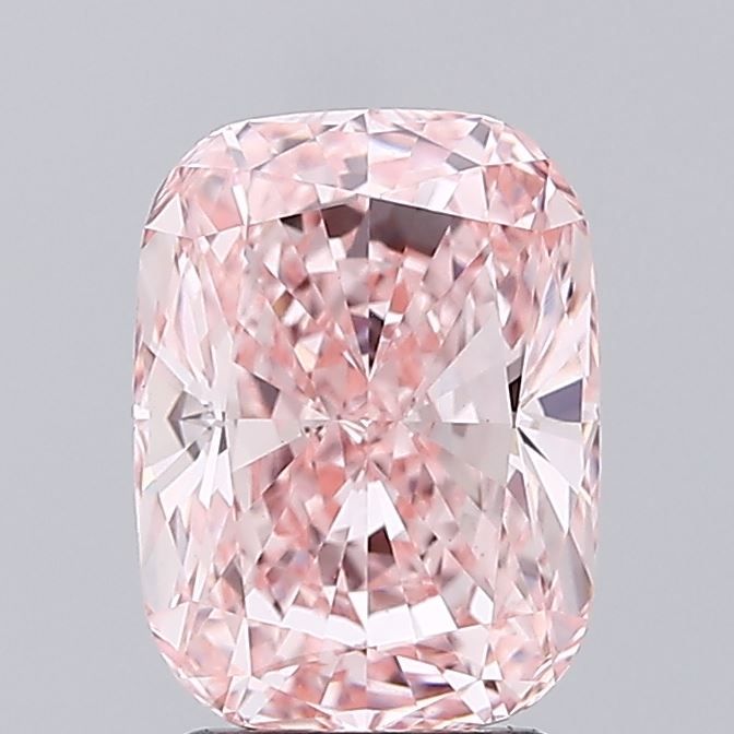 Lab-Grown Cushion Diamond - 3.01 Carats, Fancy Vivid Pink Color, VVS2 Clarity - Certified by IGI - Report Number: LG662483127