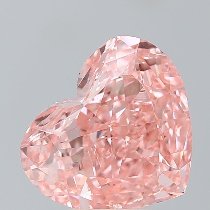 Lab-Grown Heart Diamond - 5.09 Carats, Fancy Vivid Pink Color, VS2 Clarity - Certified by IGI - Report Number: LG681571506