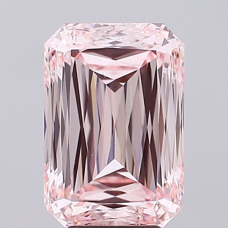 Lab-Grown Radiant Diamond - 6.56 Carats, Fancy Intense Pink Color, VS1 Clarity - Certified by IGI - Report Number: LG680553671