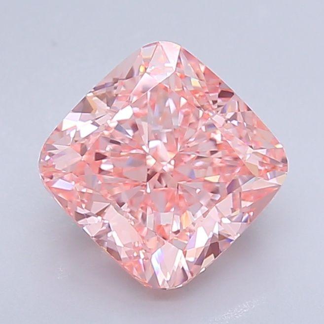 Lab-Grown Cushion Diamond - 4.08 Carats, Fancy Vivid Pink Color, VVS2 Clarity - Certified by IGI - Report Number: LG640407274