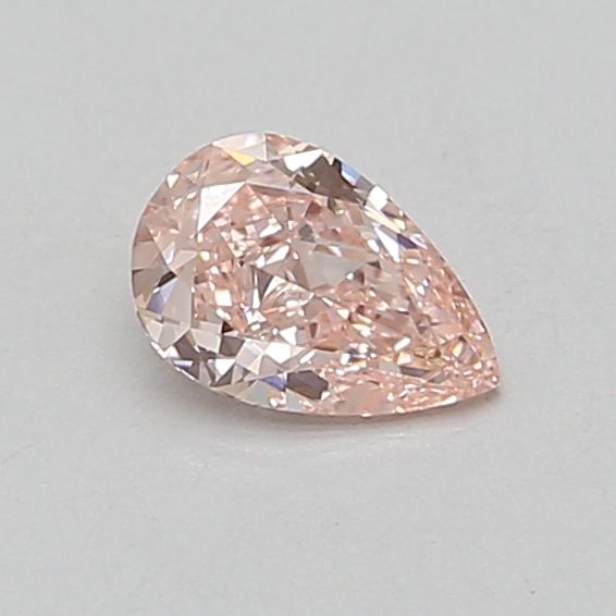 Lab-Grown Pear Diamond - 0.56 Carats, Fancy Intense Pink Color, VVS2 Clarity - Certified by IGI - Report Number: LG685539601