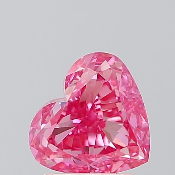 Lab-Grown Heart Diamond - 1.51 Carats, Fancy Vivid Pink Color, VVS2 Clarity - Certified by IGI - Report Number: LG628493387