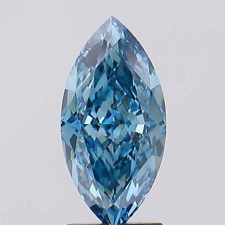 Lab-Grown Marquise Diamond - 2.65 Carats, Fancy Vivid Blue Color, VS1 Clarity - Certified by IGI - Report Number: LG629494211