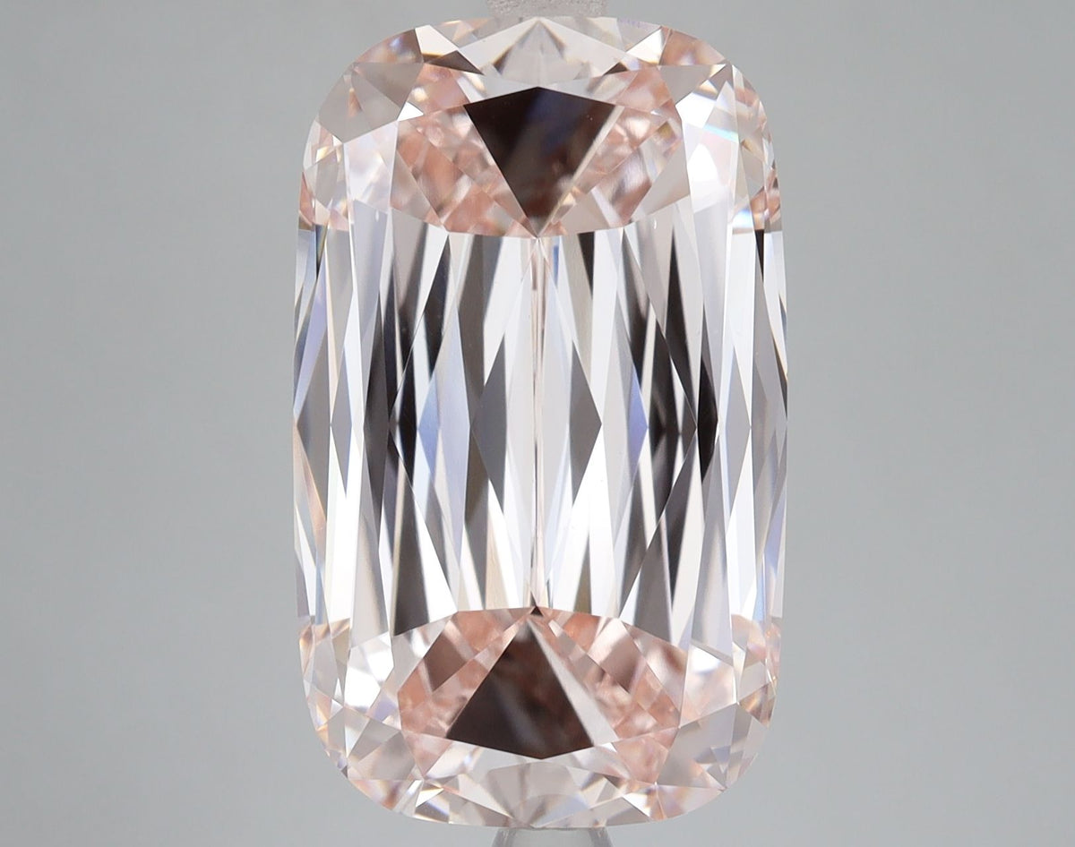 Lab-Grown Cushion Diamond - 7.66 Carats, Fancy Intense Pink Color, VS2 Clarity - Certified by IGI - Report Number: LG640435316