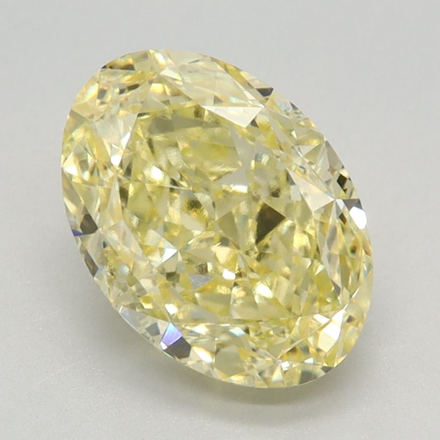 Lab-Grown Oval Diamond - 2.5 Carats, Fancy Intense Yellow Color, VVS2 Clarity - Certified by IGI - Report Number: LG628442702