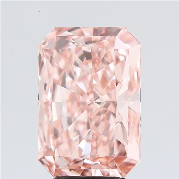 Lab-Grown Radiant Diamond - 5.01 Carats, Fancy Intense Brown Pink Color, VS1 Clarity - Certified by IGI - Report Number: LG586340010
