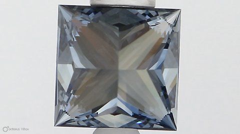 Lab-Grown Princess Diamond - 1.08 Carats, Fancy Vivid Blue Color, VVS1 Clarity - Certified by IGI - Report Number: LG564379162