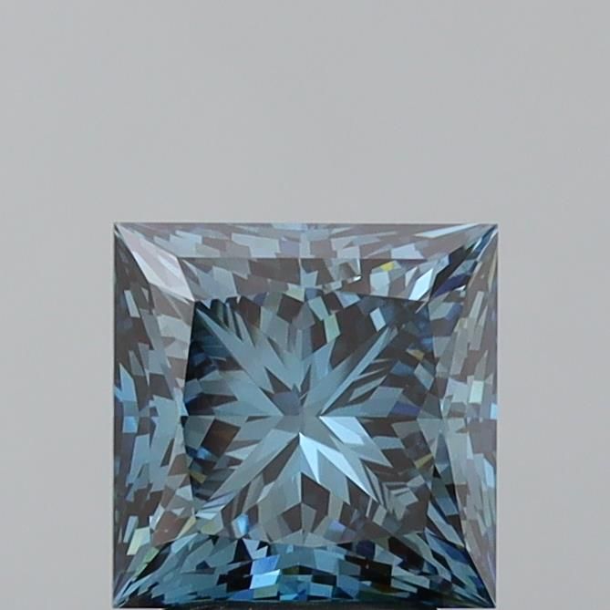 Lab-Grown Princess Diamond - 3.12 Carats, Fancy Vivid Blue Color, VS1 Clarity - Certified by IGI - Report Number: LG600343477