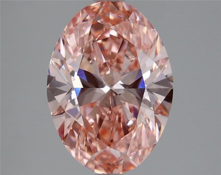 Lab-Grown Oval Diamond - 3.53 Carats, Fancy Vivid Pink Color, VS1 Clarity - Certified by IGI - Report Number: LG681591387
