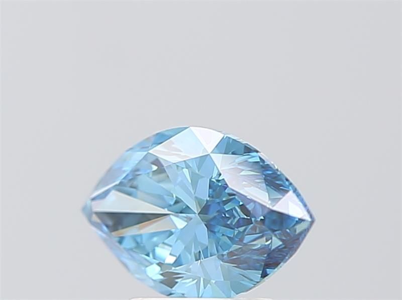 Lab-Grown Marquise Diamond - 2.04 Carats, Fancy Vivid Blue Color, VVS2 Clarity - Certified by IGI - Report Number: LG572330188
