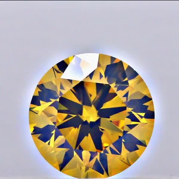 Lab-Grown Round Diamond - 2.01 Carats, Fancy Vivid Yellow Color, VVS2 Clarity - Certified by IGI - Report Number: LG560224585