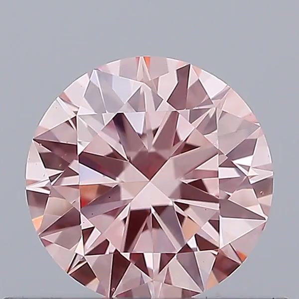 Lab-Grown Round Diamond - 0.51 Carats, Fancy Intense Pink Color, VS1 Clarity - Certified by IGI - Report Number: LG680518949