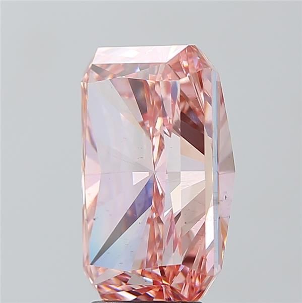 Lab-Grown Radiant Diamond - 7.03 Carats, Fancy Vivid Pink Color, VS2 Clarity - Certified by IGI - Report Number: LG585335120
