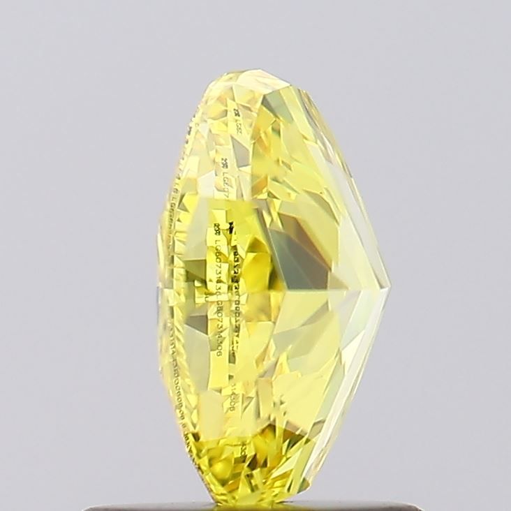 Lab-Grown Oval Diamond - 1.06 Carats, Fancy Vivid Yellow Color, VS1 Clarity - Certified by IGI - Report Number: LG607314306