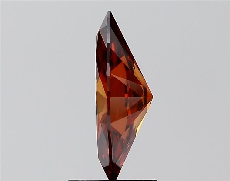 Lab-Grown Marquise Diamond - 1.51 Carats, Fancy Vivid Orange Color, VS2 Clarity - Certified by IGI - Report Number: LG577305954