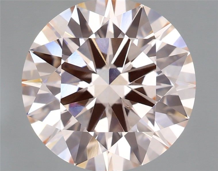Lab-Grown Round Diamond - 5.03 Carats, Fancy Pink Color, VVS2 Clarity - Certified by IGI - Report Number: LG691552236