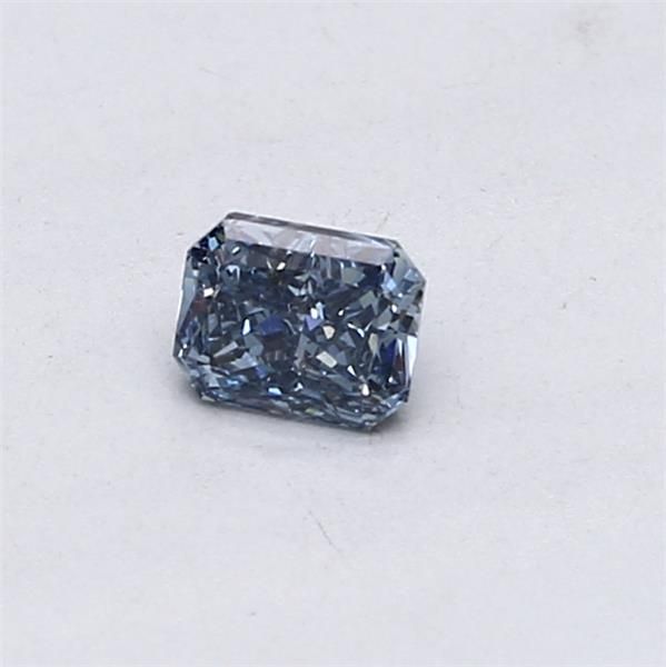 Lab-Grown Radiant Diamond - 0.3 Carats, Fancy Intense Blue Color, I1 Clarity - Certified by IGI - Report Number: LG537246735