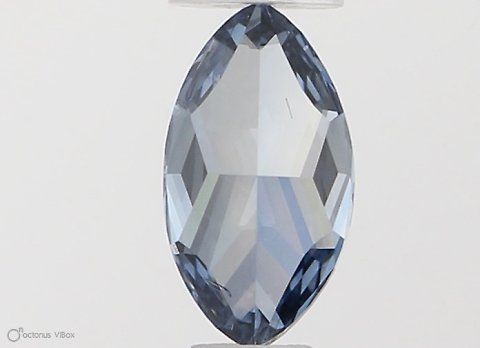 Lab-Grown Marquise Diamond - 0.35 Carats, Fancy Vivid Blue Color, SI2 Clarity - Certified by IGI - Report Number: LG528229745