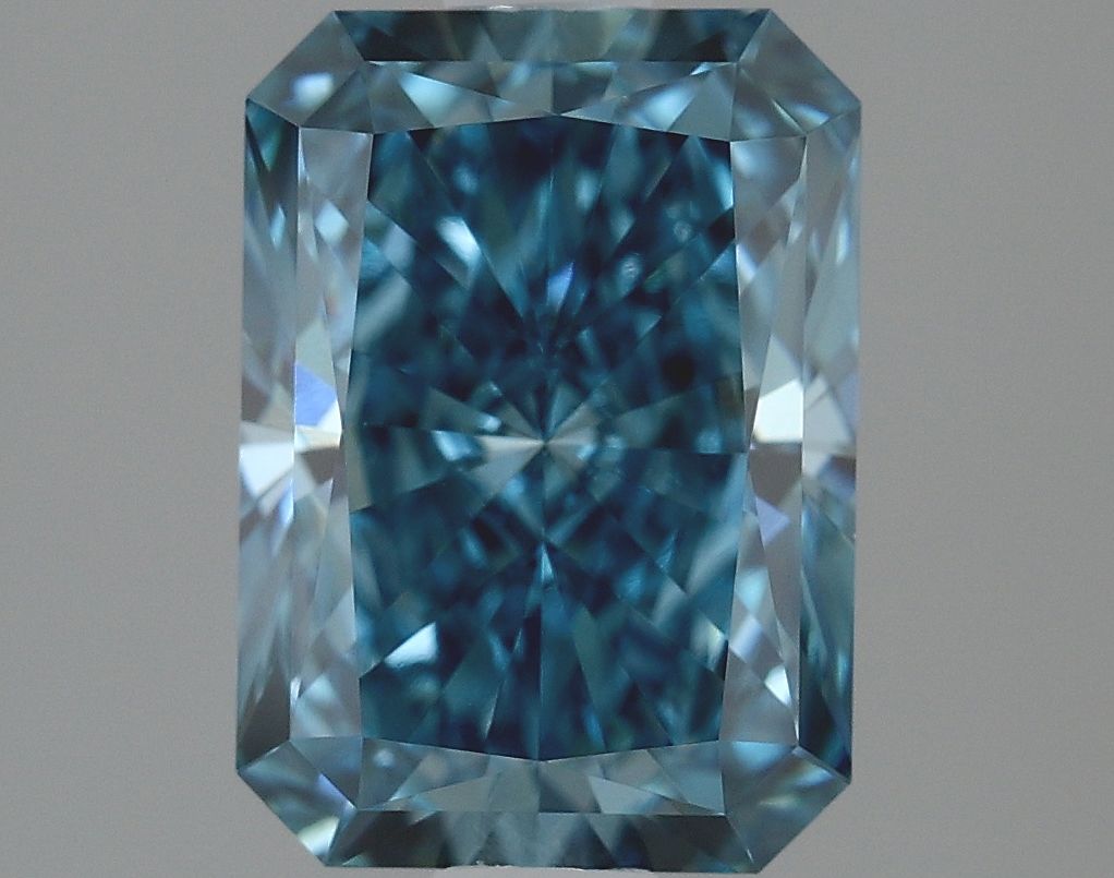 Lab-Grown Radiant Diamond - 2.03 Carats, Fancy Vivid Blue Color, VS1 Clarity - Certified by IGI - Report Number: LG634405650