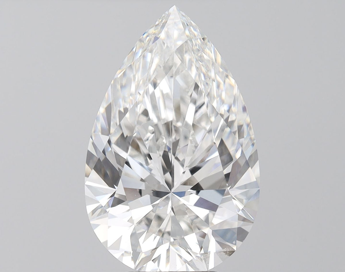 Lab-Grown Pear Diamond - 7.08 Carats, E Color, VVS2 Clarity - Certified by IGI - Report Number: LG696544367