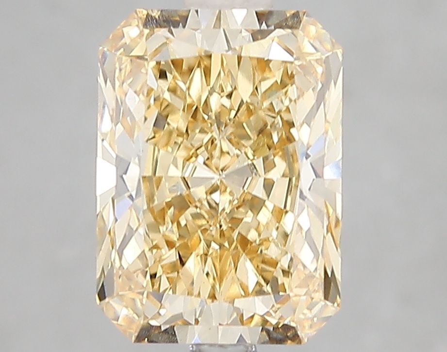 Lab-Grown Radiant Diamond - 3.07 Carats, Fancy Intense Yellow Color, VS1 Clarity - Certified by IGI - Report Number: LG662484489