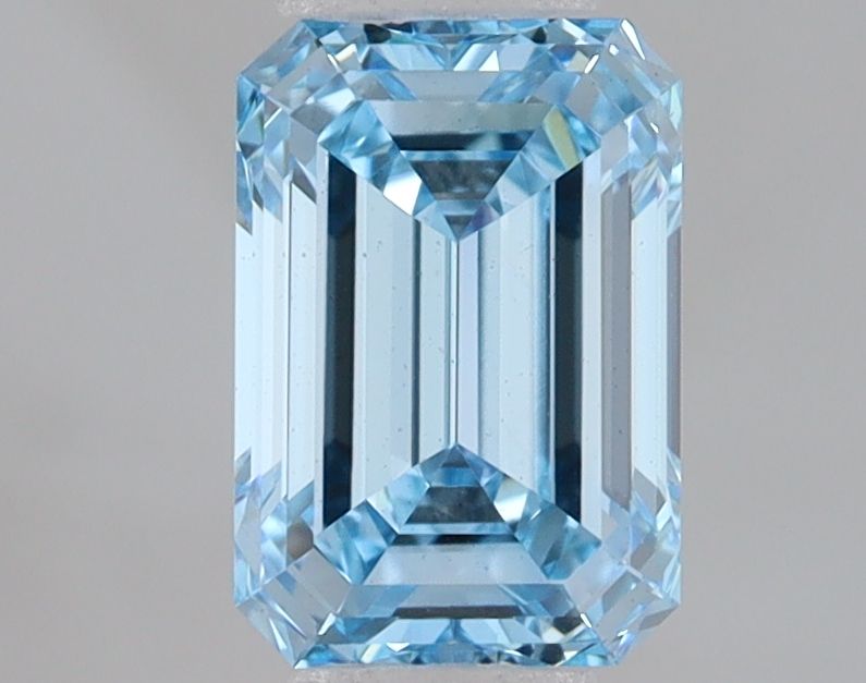 Lab-Grown Emerald Diamond - 1.07 Carats, Fancy Vivid Blue Color, VS1 Clarity - Certified by IGI - Report Number: LG678577057