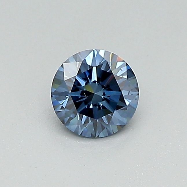 Lab-Grown Round Diamond - 0.31 Carats, Fancy Deep Blue Color, SI1 Clarity - Certified by IGI - Report Number: LG579362579