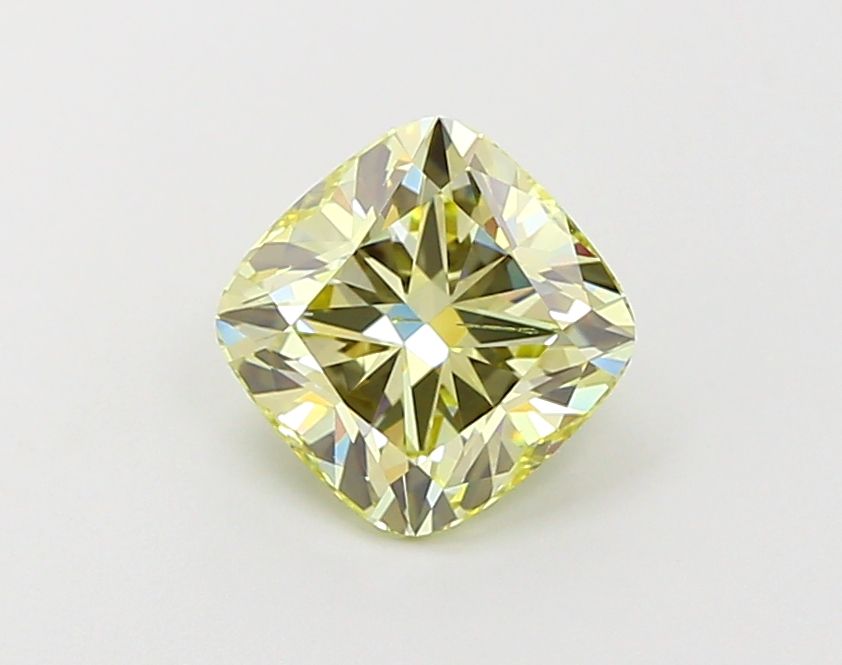 Lab-Grown Cushion Diamond - 1.6 Carats, Fancy Intense Yellow Color, SI1 Clarity - Certified by IGI - Report Number: LG671412679
