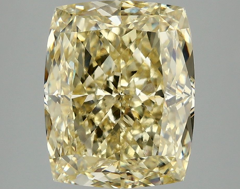 Lab-Grown Cushion Diamond - 5.07 Carats, Fancy Intense Yellow Color, VS1 Clarity - Certified by IGI - Report Number: LG674532174
