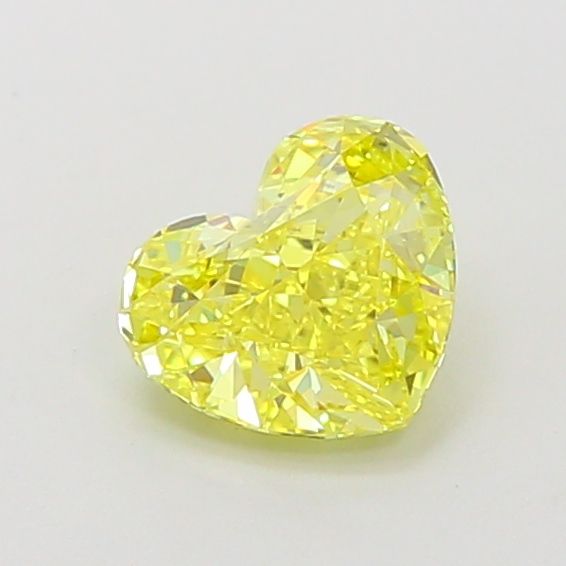 Lab-Grown Heart Diamond - 1.01 Carats, Fancy Vivid Yellow Color, VVS2 Clarity - Certified by IGI - Report Number: LG660455194