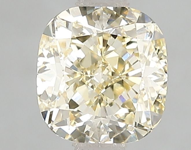 Lab-Grown Cushion Diamond - 1.6 Carats, Fancy Yellow Color, VVS2 Clarity - Certified by IGI - Report Number: LG674543945