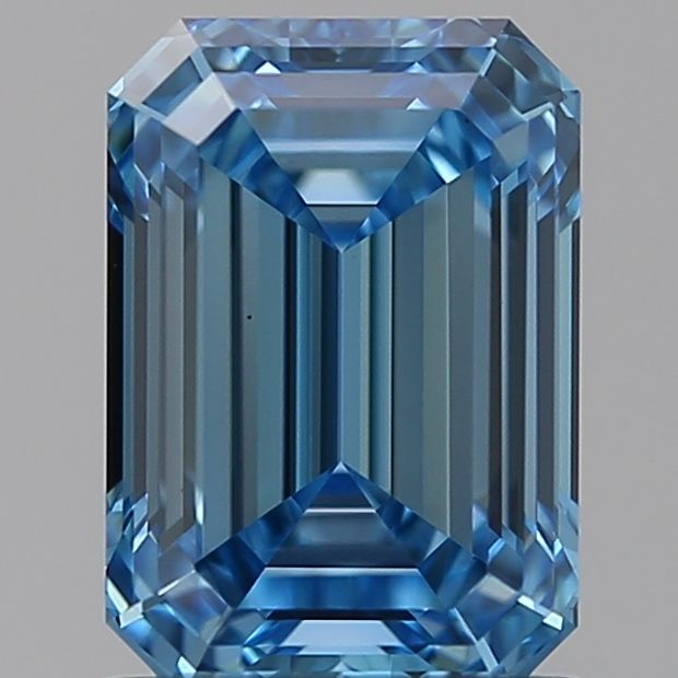 Lab-Grown Emerald Diamond - 1.37 Carats, Fancy Vivid Blue Color, VS1 Clarity - Certified by IGI - Report Number: LG584352202