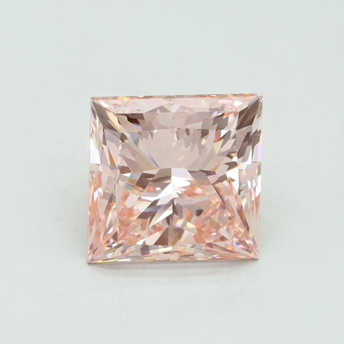 Lab-Grown Princess Diamond - 4.02 Carats, Fancy Intense Pink Color, VS1 Clarity - Certified by IGI - Report Number: LG555288254