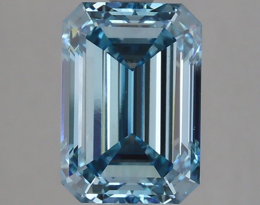 Lab-Grown Emerald Diamond - 3.02 Carats, Fancy Vivid Blue Color, VS1 Clarity - Certified by IGI - Report Number: LG626420489
