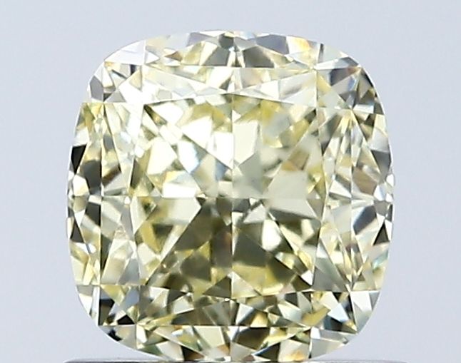 Lab-Grown Cushion Diamond - 1.1 Carats, Fancy Intense Yellow Color, VS1 Clarity - Certified by IGI - Report Number: LG671433096