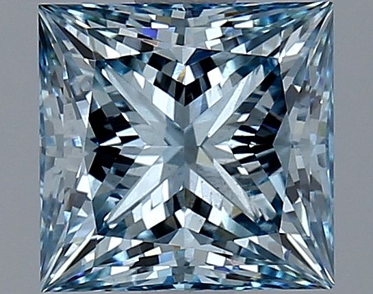 Lab-Grown Princess Diamond - 2.02 Carats, Fancy Intense Blue Color, VS2 Clarity - Certified by IGI - Report Number: LG634426633
