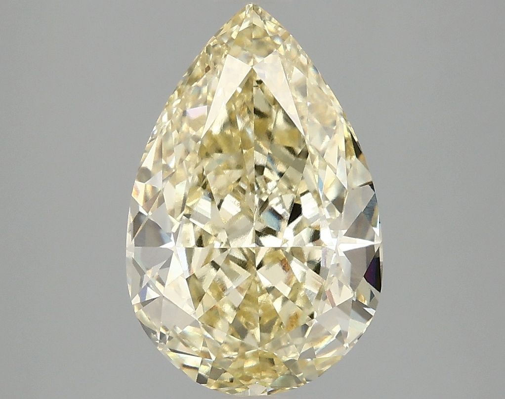 Lab-Grown Pear Diamond - 3.1 Carats, Fancy Intense Yellow Color, VVS2 Clarity - Certified by IGI - Report Number: LG687583331