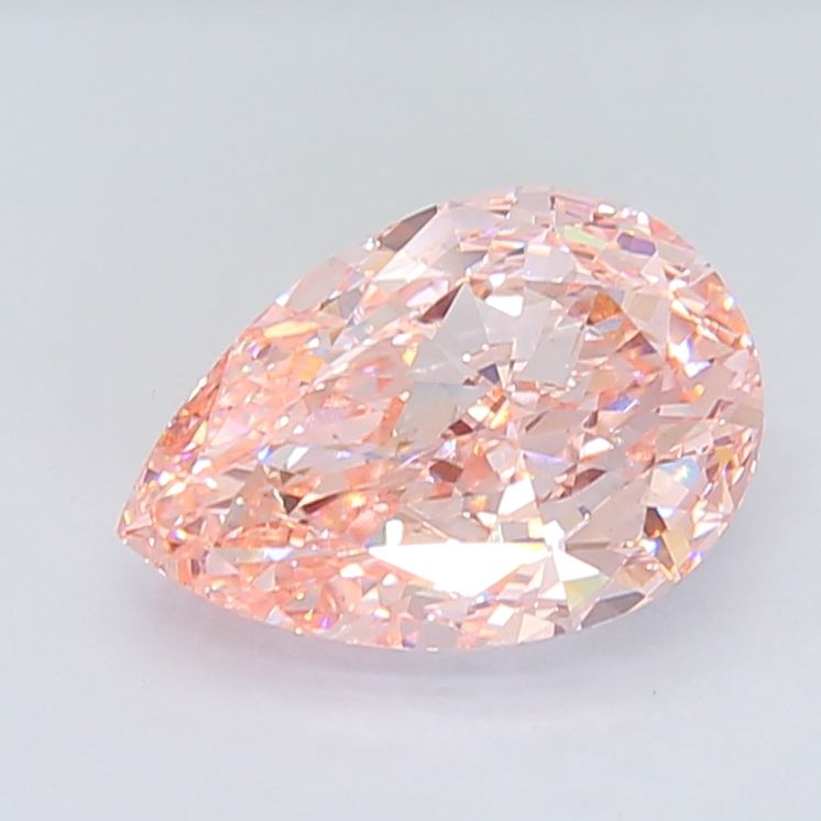 Lab-Grown Pear Diamond - 6.02 Carats, Fancy Intense Pink Color, VS2 Clarity - Certified by IGI - Report Number: LG668407133
