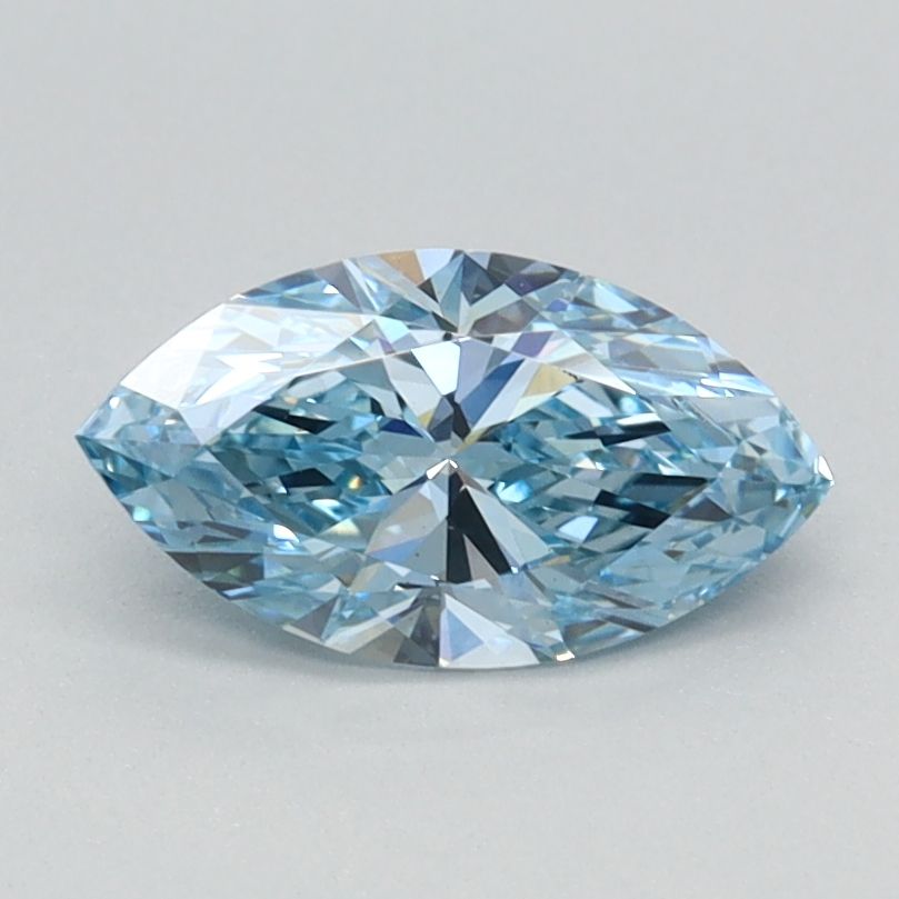 Lab-Grown Marquise Diamond - 0.7 Carats, Fancy Vivid Blue Color, VS1 Clarity - Certified by IGI - Report Number: LG626424602