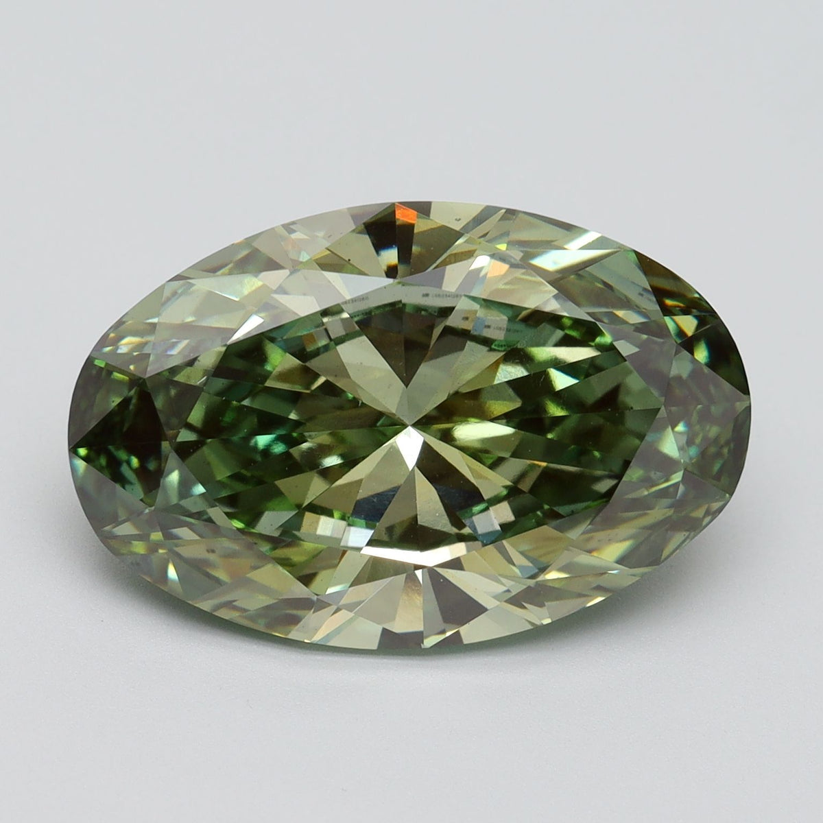Lab-Grown Oval Diamond - 8.01 Carats, Fancy Vivid Green Color, VS1 Clarity - Certified by IGI - Report Number: LG623412811