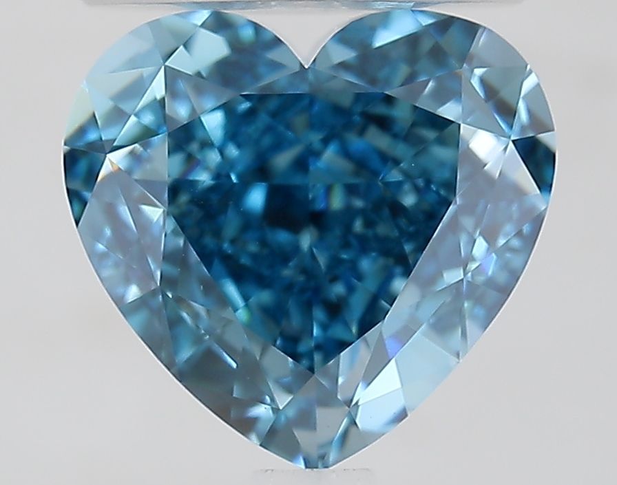 Lab-Grown Heart Diamond - 2.51 Carats, Fancy Vivid Blue Color, VVS2 Clarity - Certified by IGI - Report Number: LG662488922