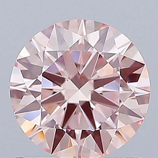 Lab-Grown Round Diamond - 1.0 Carats, Fancy Intense Pink Color, VS2 Clarity - Certified by IGI - Report Number: LG659409070