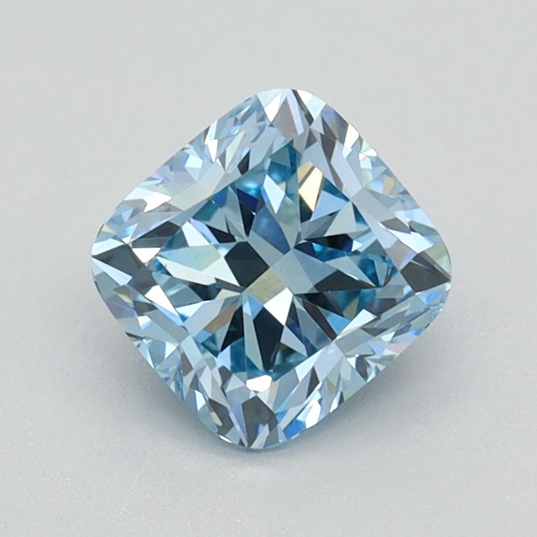 Lab-Grown Cushion Diamond - 0.9 Carats, Fancy Intense Blue Color, VS2 Clarity - Certified by IGI - Report Number: LG626424052