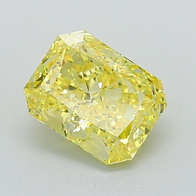 Lab-Grown Radiant Diamond - 0.92 Carats, Fancy Vivid Yellow Color, SI1 Clarity - Certified by IGI - Report Number: LG613365529
