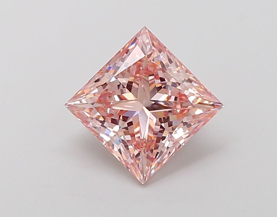 Lab-Grown Princess Diamond - 2.04 Carats, Fancy Intense Pink Color, VS1 Clarity - Certified by IGI - Report Number: LG659456061